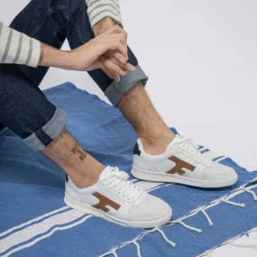 Baskets HAZEL blanc en cuir Faguo - Chaussures Homme sur MenCorner