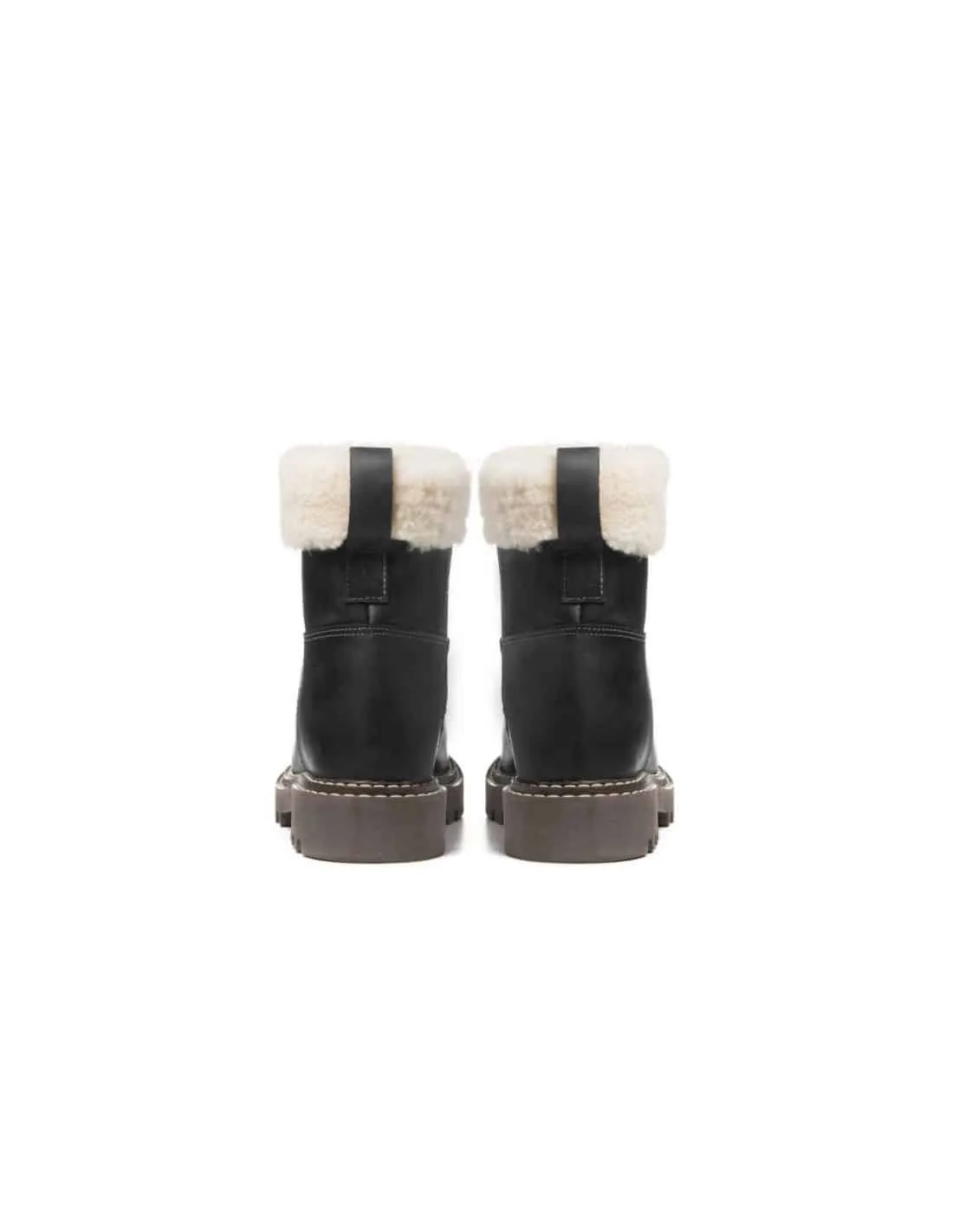 Bottines Hiver femme Anfibio cuir doublées 100% Laine Naturelle