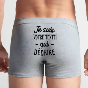 Boxer Homme Personnalisé Je suis votre texte qui déchire