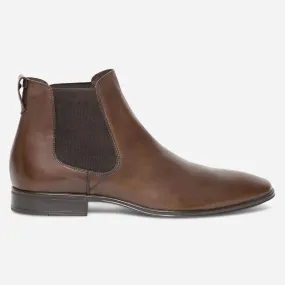 Chelsea boots marron en cuir - Boots Homme | ERAM