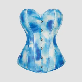 Corset Femme Bleu et Blanc