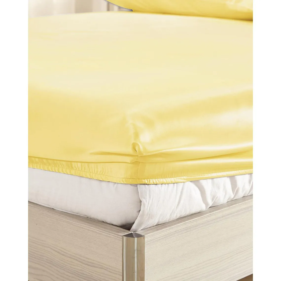 Drap Housse en Soie  Sans Couture jaune | 3 Suisses