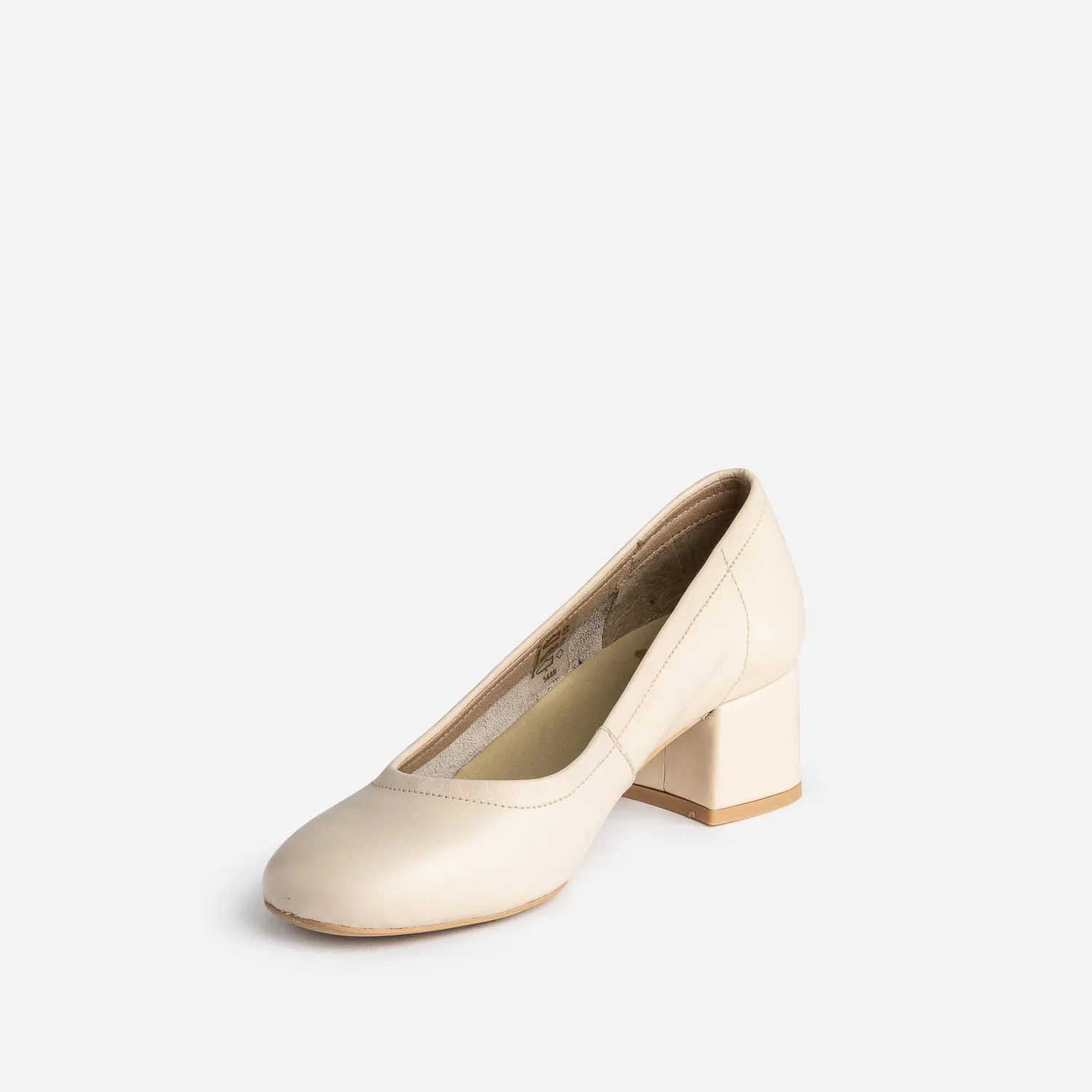 Escarpin beige clair en cuir - Escarpins Femme | ERAM