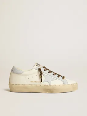 Hi Star LTD en cuir avec étoile et contrefort en cuir bleu ciel clair | Golden Goose