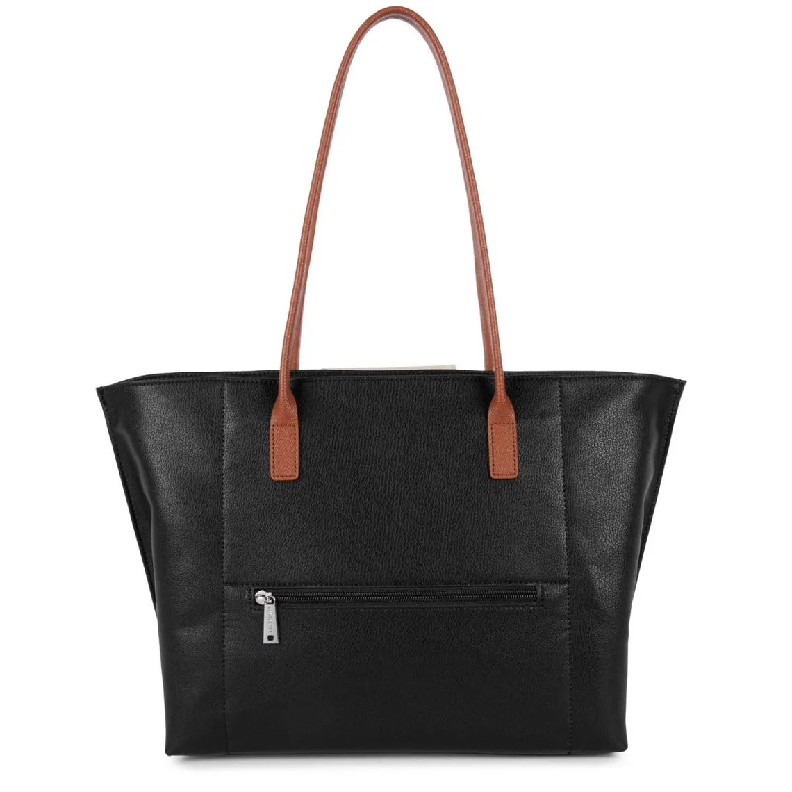 Sac cabas main noir Maya en cuir | 3 Suisses