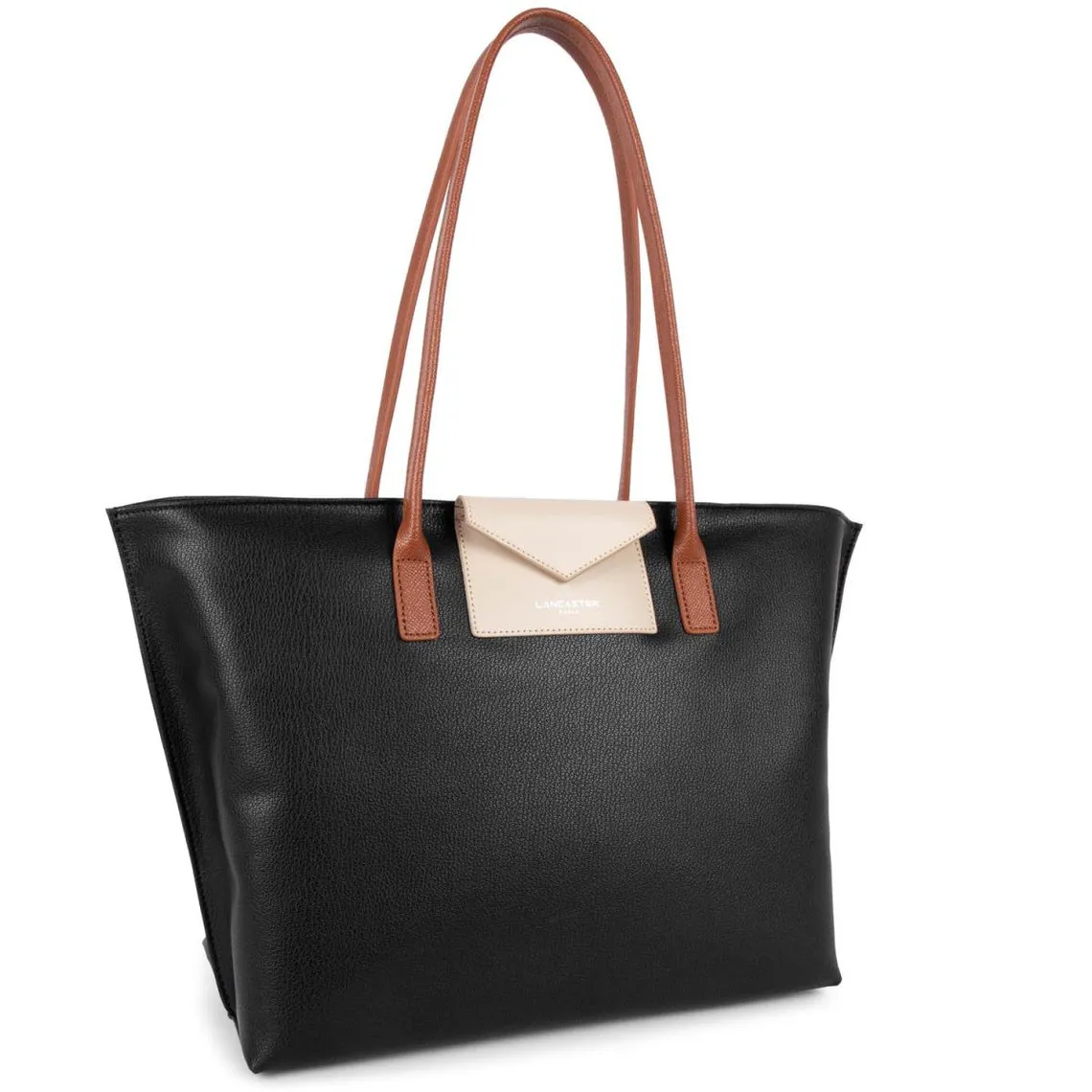 Sac cabas main noir Maya en cuir | 3 Suisses