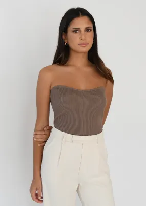 Top bandeau en maille