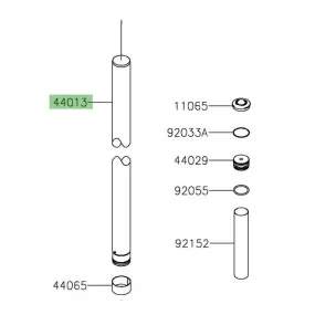 Tube de fourche Kawasaki 440130228 | Moto Shop 35