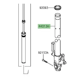 Tube de fourche Kawasaki Z800 (2013-2016) | Moto Shop 35